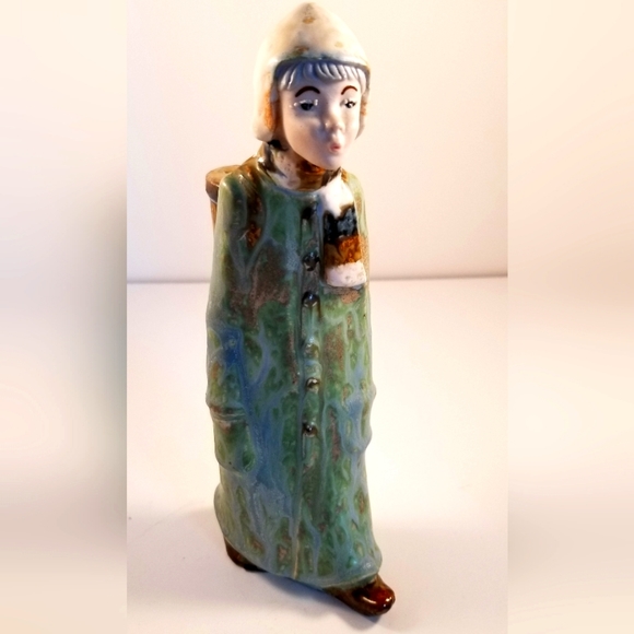 Art Pottery Girl Carrying Basket Figurine Artist Signed Poshmark
